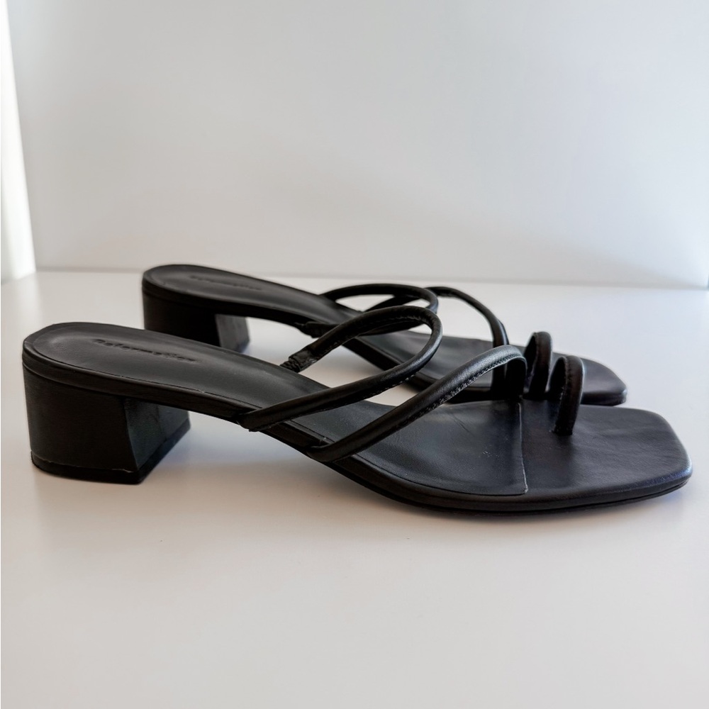 Reformation Meena Toe Ring Block Heel Sandal